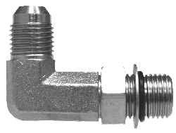 Midland Metal 6801LNWO10 90 deg Long Elbow, 5/8 in MJIC x 5/8 in Male ORB, Steel
