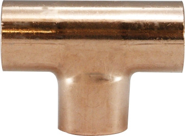 Midland Metal 77556 Tees, Copper Sweat Fittings, 2 x 1-1/4 x 1-1/4 Tee Cxcxc, Nipples and Fittings