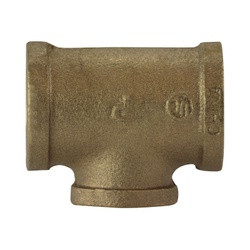 Midland Metal 80106-321620 Reducing Tee, 2 in 1 in 1-1/4 in, Bronze
