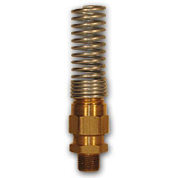 Midland Metal HE68G-68 Hose End - Connector with Spring, MAF AIR BRAKE, 3/8He x 1/2Mpt Hose End Male, MAF/USA Brass Fittings