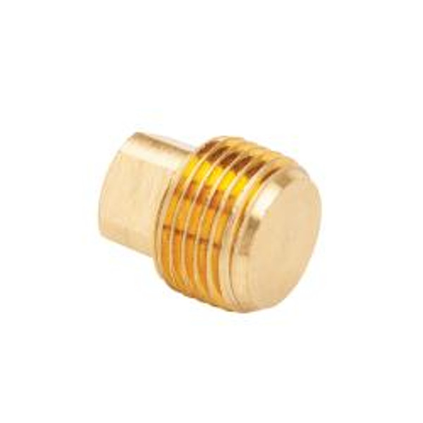 Mid-America Fittings LF117-4 Slotted Head Plug, 1/4 in MPT, Brass