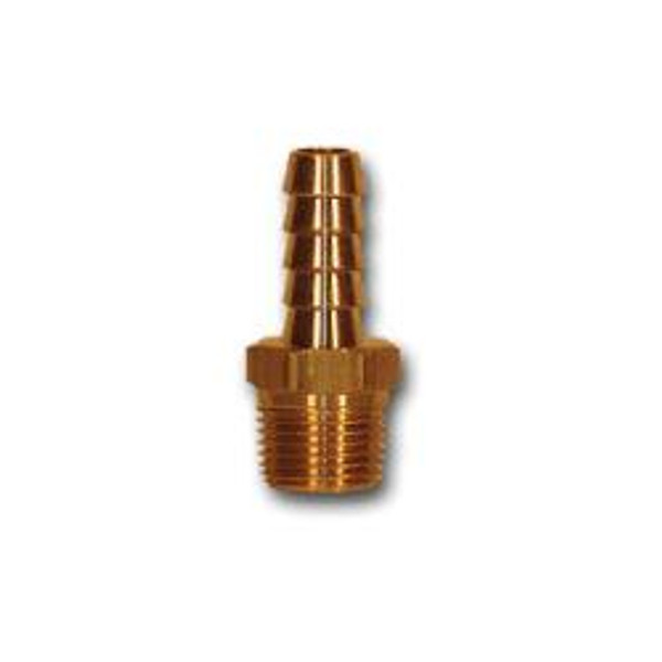 Mid-America Fittings LF29-108 Rigid Adapter, 5/8 in Hose x 1/2 in MPT, Brass