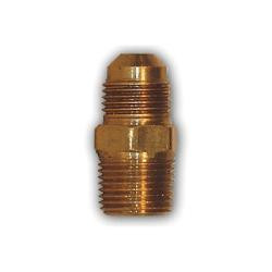 Mid-America Fittings LF48-106 Half Union Adapter, 5/8 in Male Flared x 3/8 in MIP, Brass