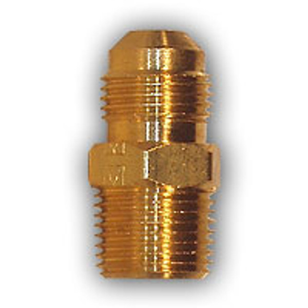 Mid-America Fittings LF48-64 Half Union Adapter, 3/8 in Male Flared x 1/4 in MIP, Brass