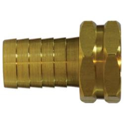 Midland Metal 209GHS-6EH Female Swivel Only, Garden Hose, 3/8 x 3/4 Hose Barb To Fgh, Swvl Hex, Brass Fittings