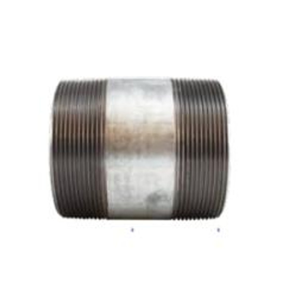 Midland Metal 56346 Welded Pipe Nipple, 4 in MPT x 4 in MPT, 60 in L, Steel, Galvanized, SCH 40 Schedule