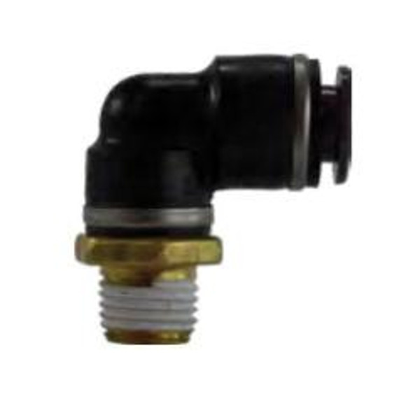 Midland Metal 695304SC 90 deg Swivel Elbow, 5/32 in Tube OD x 1/8 in Male NPTF, Composite