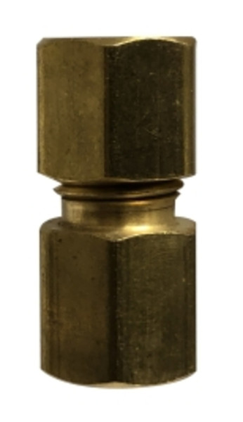 AMC 700093-0404 Adapter, 1/4 in Compression x 1/4 in Female Flared, Brass
