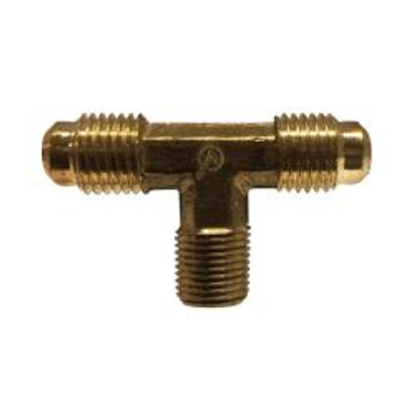AMC 704045-1008 Branch Tee, 5/8 in 45 deg Flared x 5/8 in 45 deg Flared x 1/2 in MIP, Brass
