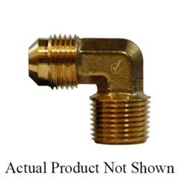 AMC 704049-1008 90 deg Elbow, 5/8 in SAE 45 deg Male Flared x 1/2 in MIP, Brass