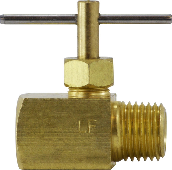AMC 709135-02 Needle Valve, 1/8 in Nominal, MIP x FIP, Brass Body