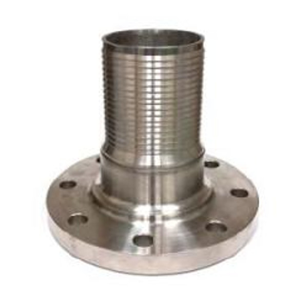 Midland Metal CNFL-150CR-S Steel Fixed Flange, Combination King Nipples, 1-1/2Crimplok Comb Nipple Steel W-Flange, Hose Accessories