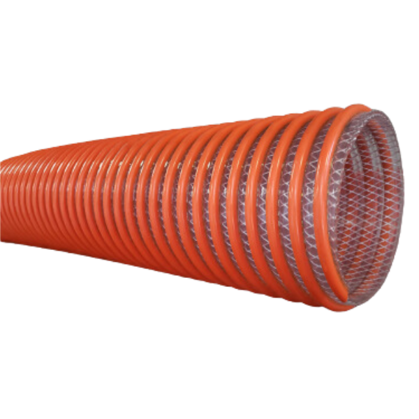 Midland Metal RSPVC-800-20 Textile Reinforced S&D, SUCTION AND DISCHARGE, 8 x 20 Textile Reinforced Orange Suction, Buchanan Hose