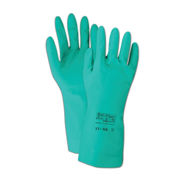 ANSELL Chemical Resistant Glove,15 mil,Sz 9,PR 37-155