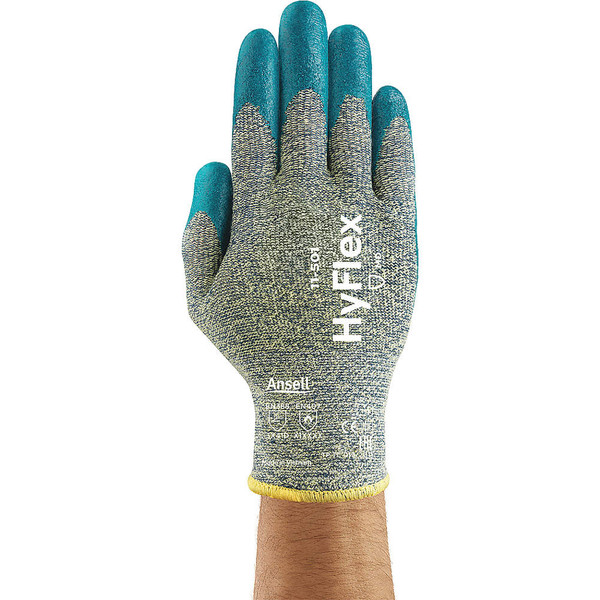ANSELL Cut Resistant Gloves,Blue/Blue,9,PR 11-518