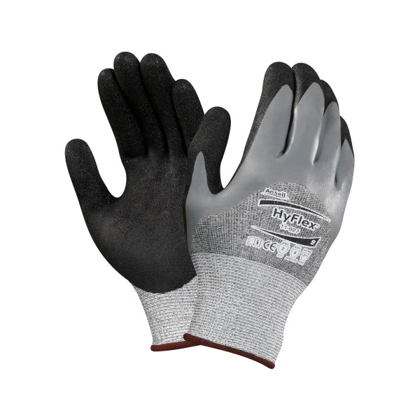 ANSELL Cut Resistant Gloves,Gray/Black,9,PR 11-927