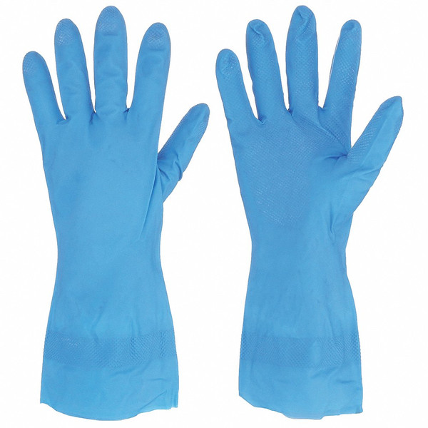 CONDOR Gloves,11 mil,Size 10,Blue,Flock,PR 48UN93