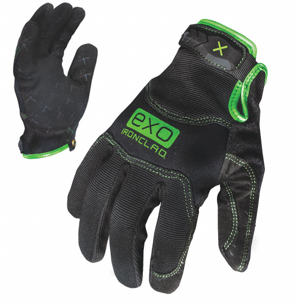 IRONCLAD Pro Gloves,L,TPR Closure,Single Layer,PR G-EXMPG-04-L