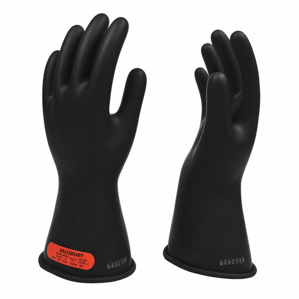 SALISBURY Electrical Gloves,Class 0,Black,Sz 9,PR E014B9