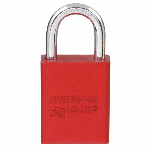 AMERICAN LOCK Lockout Padlock,KA,Red,1-7/8"H A1105KARED