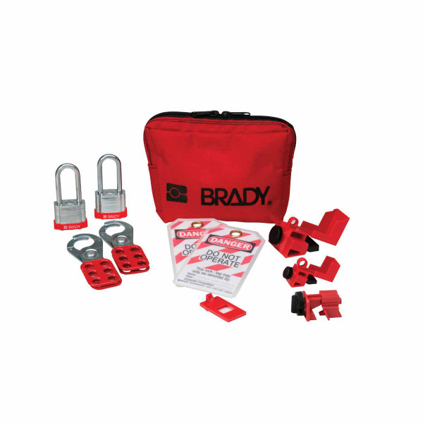 BRADY Portable Lockout Kit,Red,Electrical,11 105968