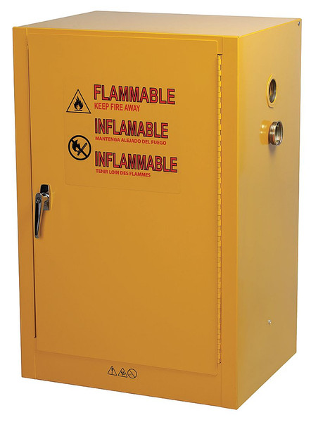 CONDOR Flammable Safety Cabinet,12 Gal.,Yellow 42X503