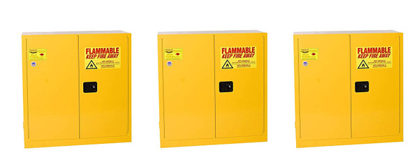 EAGLE Flammable Safety Cabinet,30 Gal.,Yellow 1932