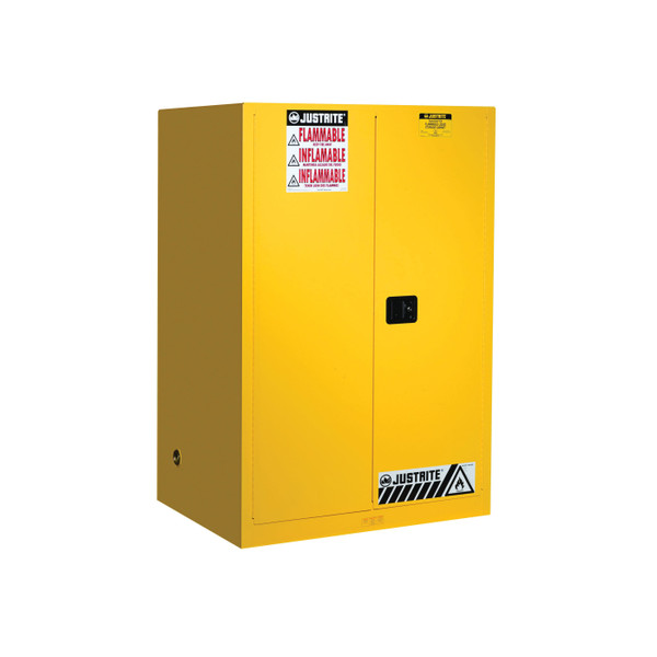 JUSTRITE Flammable Safety Cabinet,90 Gal.,Yellow 899020