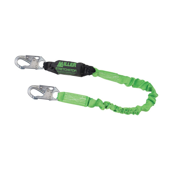 HONEYWELL MILLER Shock-Absorbing Lanyard,2 Leg,Polyester 8798RSS-Z76FTGN