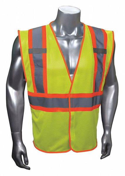 CONDOR High Visibility Vest,Yellow/Green,S/M 53YN49