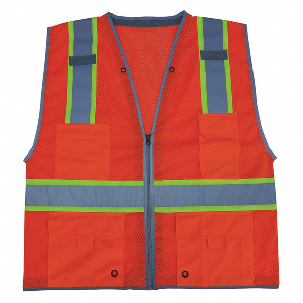 CONDOR High Visibility Vest,Class 2,4XL,Orange 11K787