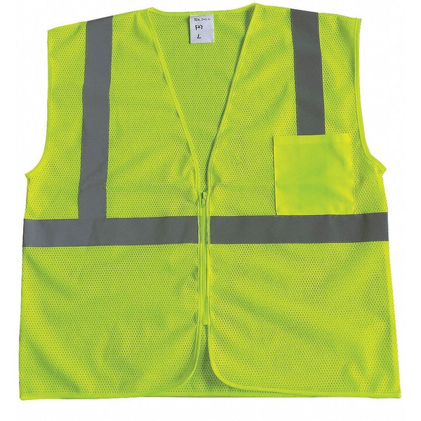 GENERIC U-Block Vest, Class2 Yellow/Grn, XL 53YL19