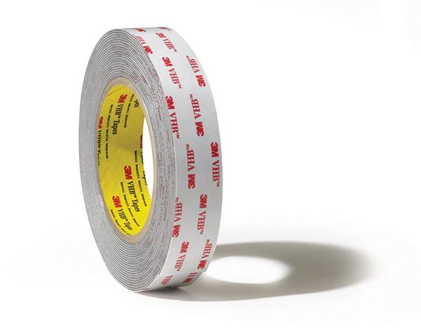 3M Double Sided VHB Tape,1/2 in.,Gray,36 yd 4941