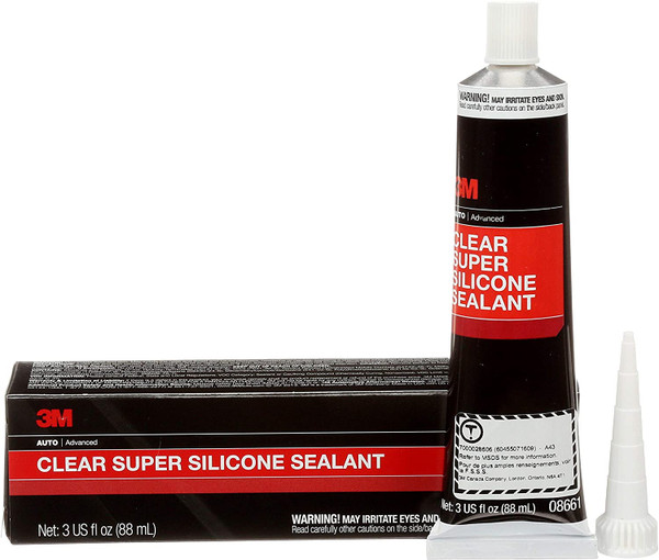 3M Silicone Sealant,3 oz Tube,Clear 08661