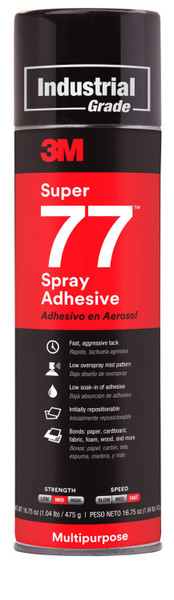 3M Spray Adhesive,Size 20 oz.,Multipurpose 77