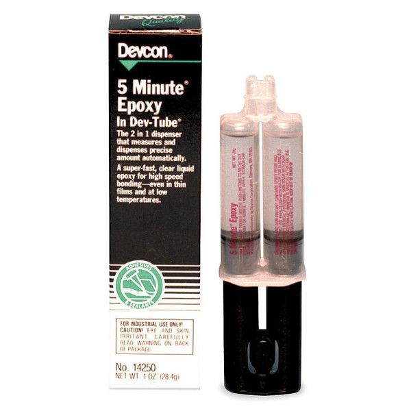 DEVCON Epoxy,25ml Syringe,Amber 14250