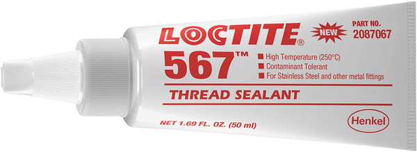 LOCTITE Pipe Thread Sealant,50mL,Tube,Low,White 2087067