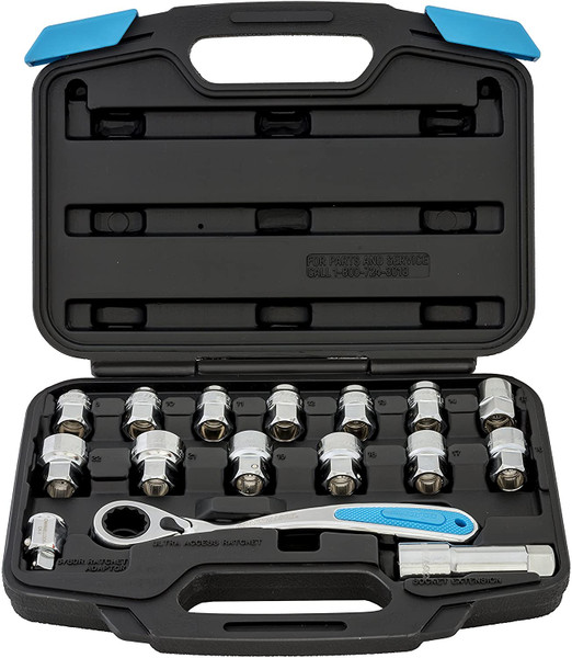 CHANNELLOCK Pass-Thru Socket Set,3/8" Dr,16 pc 39100