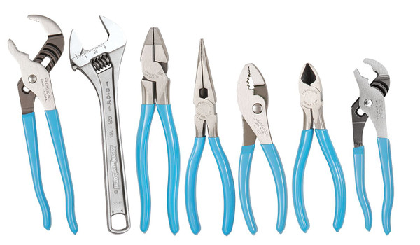 CHANNELLOCK Plier and Wrench Set,Dipped,8 Pcs GS-28
