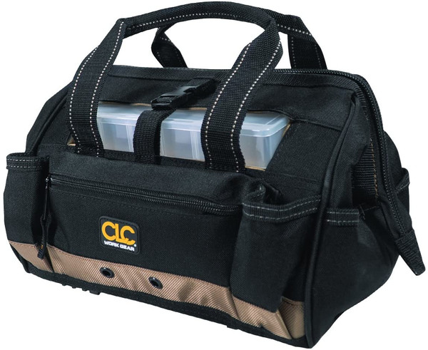 CLC Tool Bag,16 Pockets,12"x8"x9",Black 1533