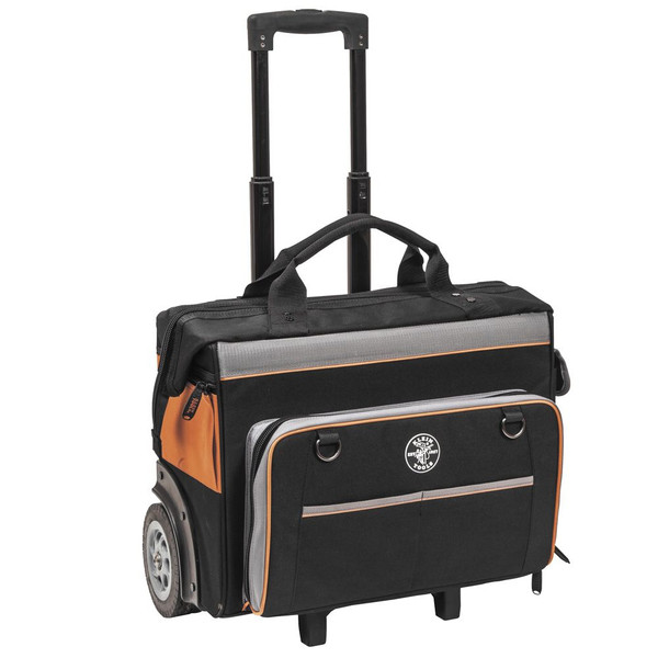 Klein Tools 55452RTB Tool Bag, Tradesman Pro Rolling Tool Bag, 24 Pockets, 19-Inch