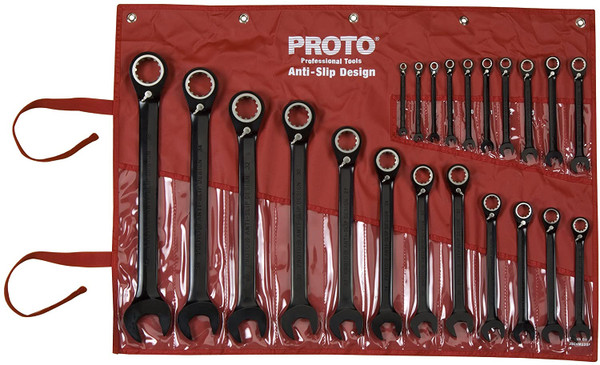 PROTO Ratcheting Wrench Set,Pieces 22 JSCVM-22S