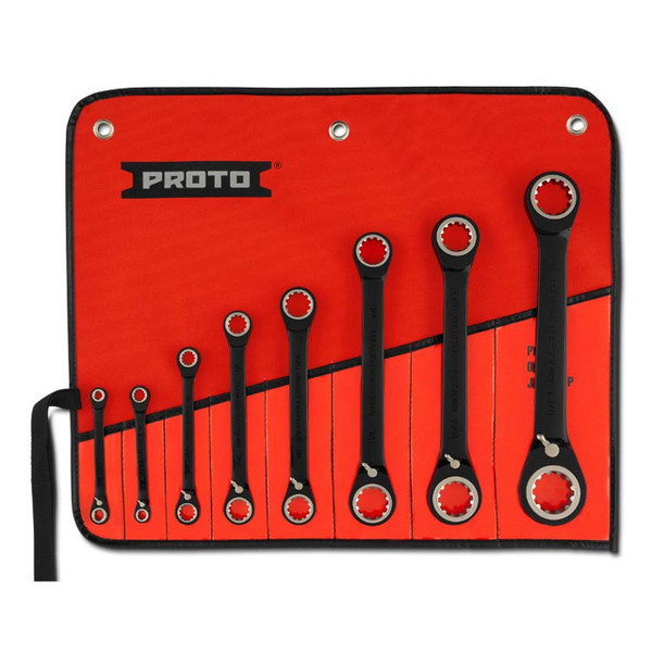 PROTO Ratcheting Wrench Set,Combination JSCRT-14S