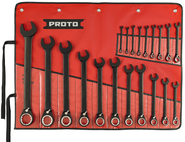 PROTO Ratcheting Wrench Set,Pieces 20 JSCV-20S