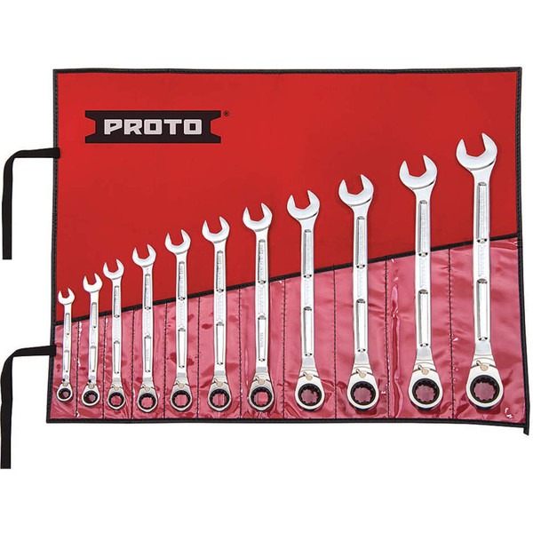 PROTO Ratcheting Wrench Set,Pieces 11 JSCV-11SA