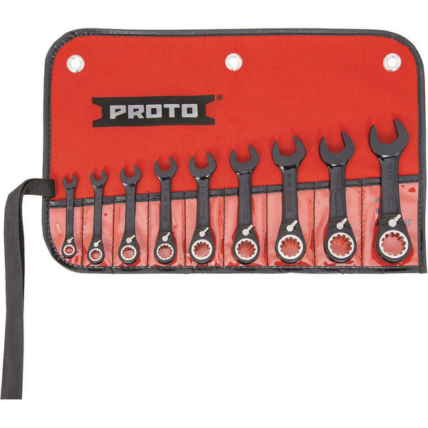 PROTO Stubby Ratcheting Wrench Set,Combination JSCVS-9S