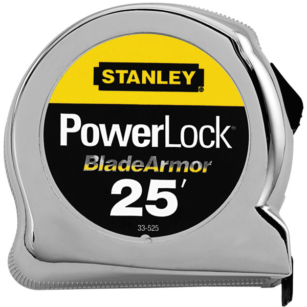 STANLEY Tape Measure,1 In x 25 ft,Chrome,In/Ft 33-525 (Discontinued)