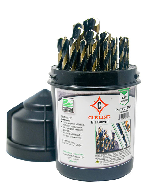 CLE-LINE Jobber Drill Bit Set,29 pcs. C18128