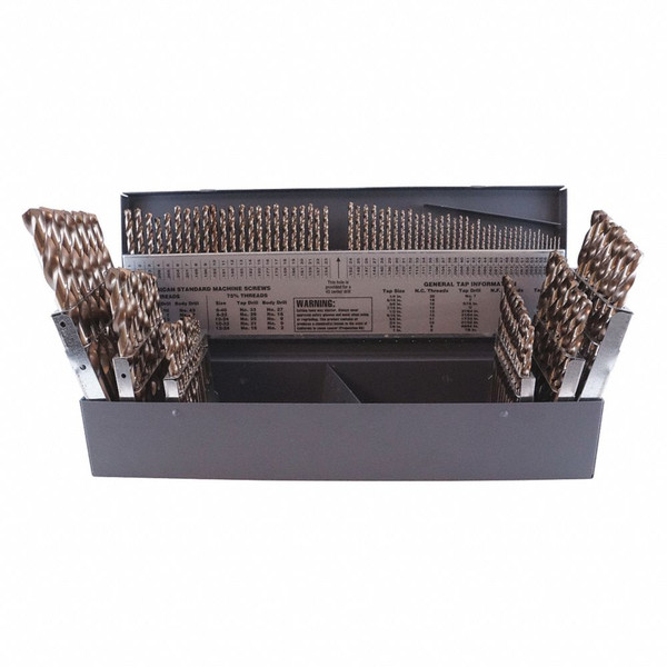 CLEVELAND Jobber Drill Bit Set,115 Pieces,COB C70367