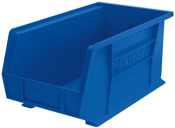 AKRO-MILS Hang/Stack Bin,7 x8 1/4 x14 3/4,Blue 30240BLUE